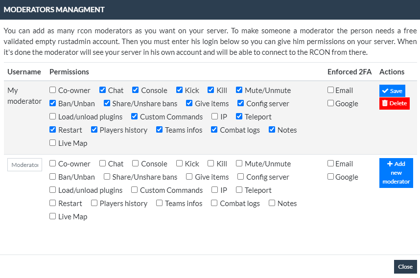 Rustadmin Rust Server Rcon Administration Tool