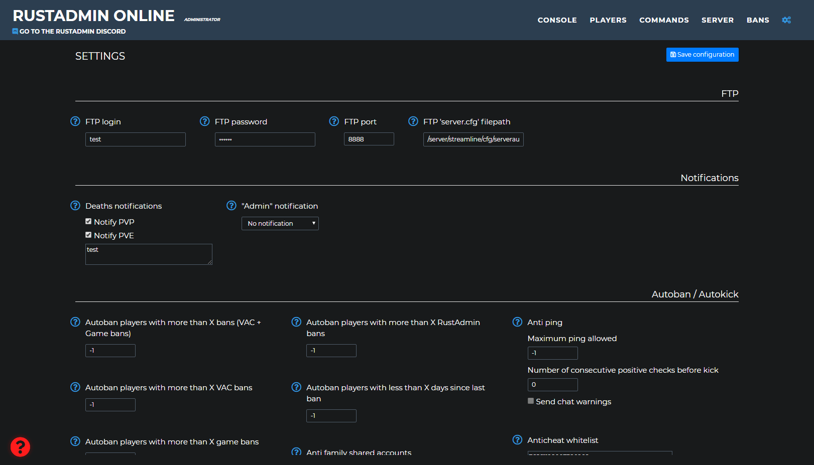 Rustadmin rust server rcon administration tool